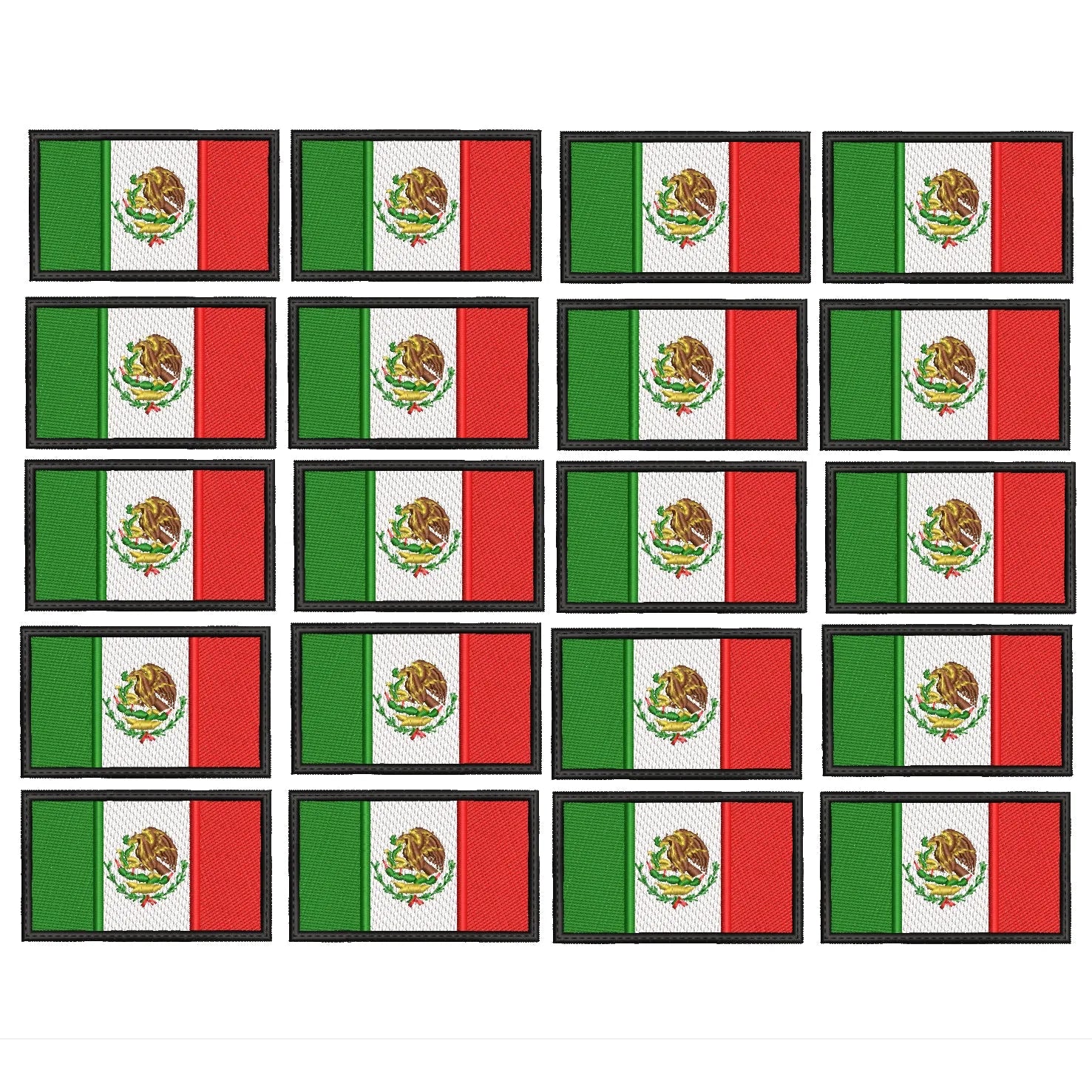 Pack Parches Bordados BANDERA MEXICO