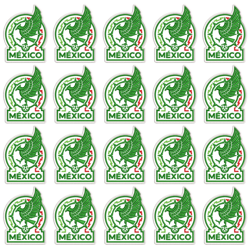 Pack 20 Parches Bordados MEXICO MUNDIAL
