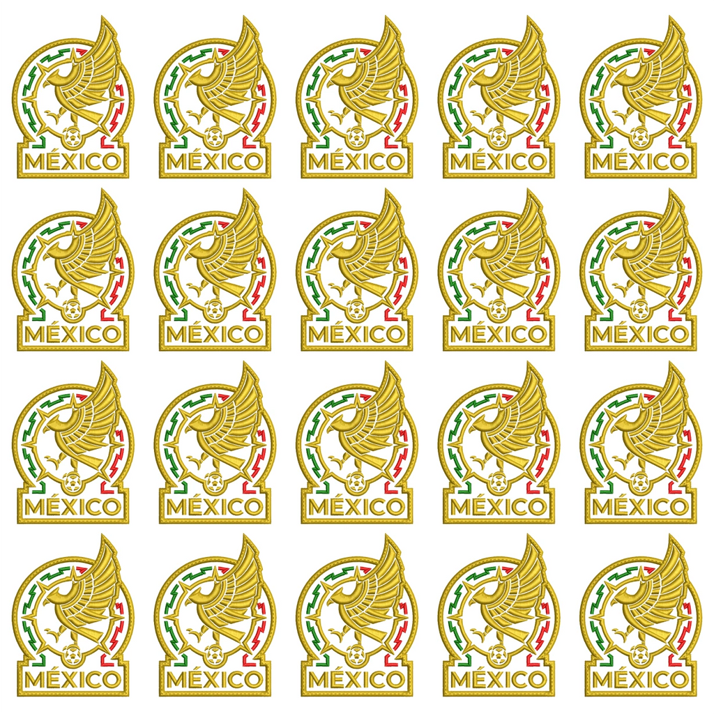 Pack 20 Parches Bordados MEXICO MUNDIAL