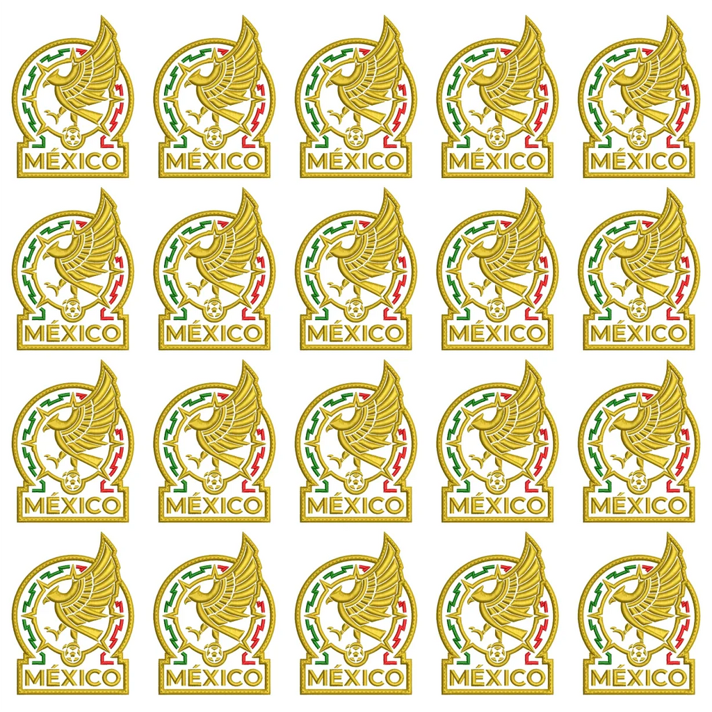 Pack 20 Parches Bordados MEXICO MUNDIAL