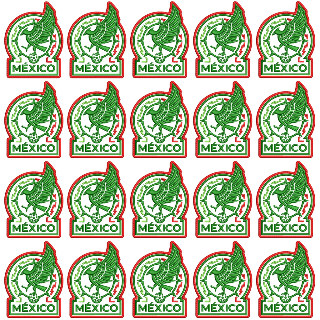 Pack 20 Parches Bordados MEXICO MUNDIAL
