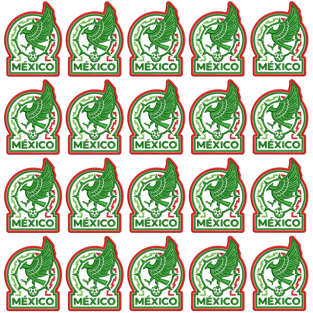 Pack 20 Parches Bordados MEXICO MUNDIAL