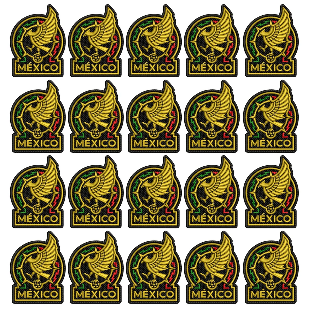 Pack 20 Parches Bordados MEXICO MUNDIAL