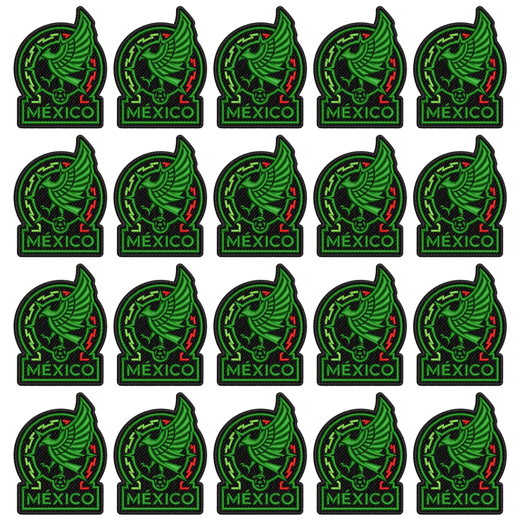 Pack 20 Parches Bordados MEXICO MUNDIAL