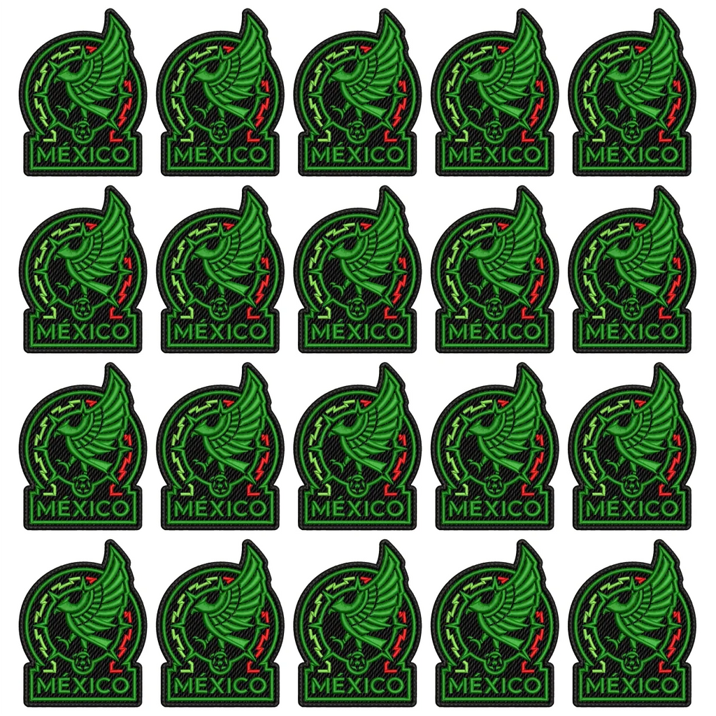 Pack 20 Parches Bordados MEXICO MUNDIAL