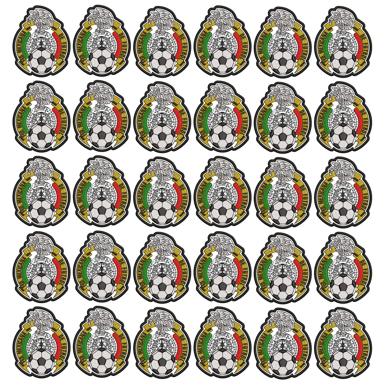 Pack 30 Parches Bordados MEXICO MUNDIAL