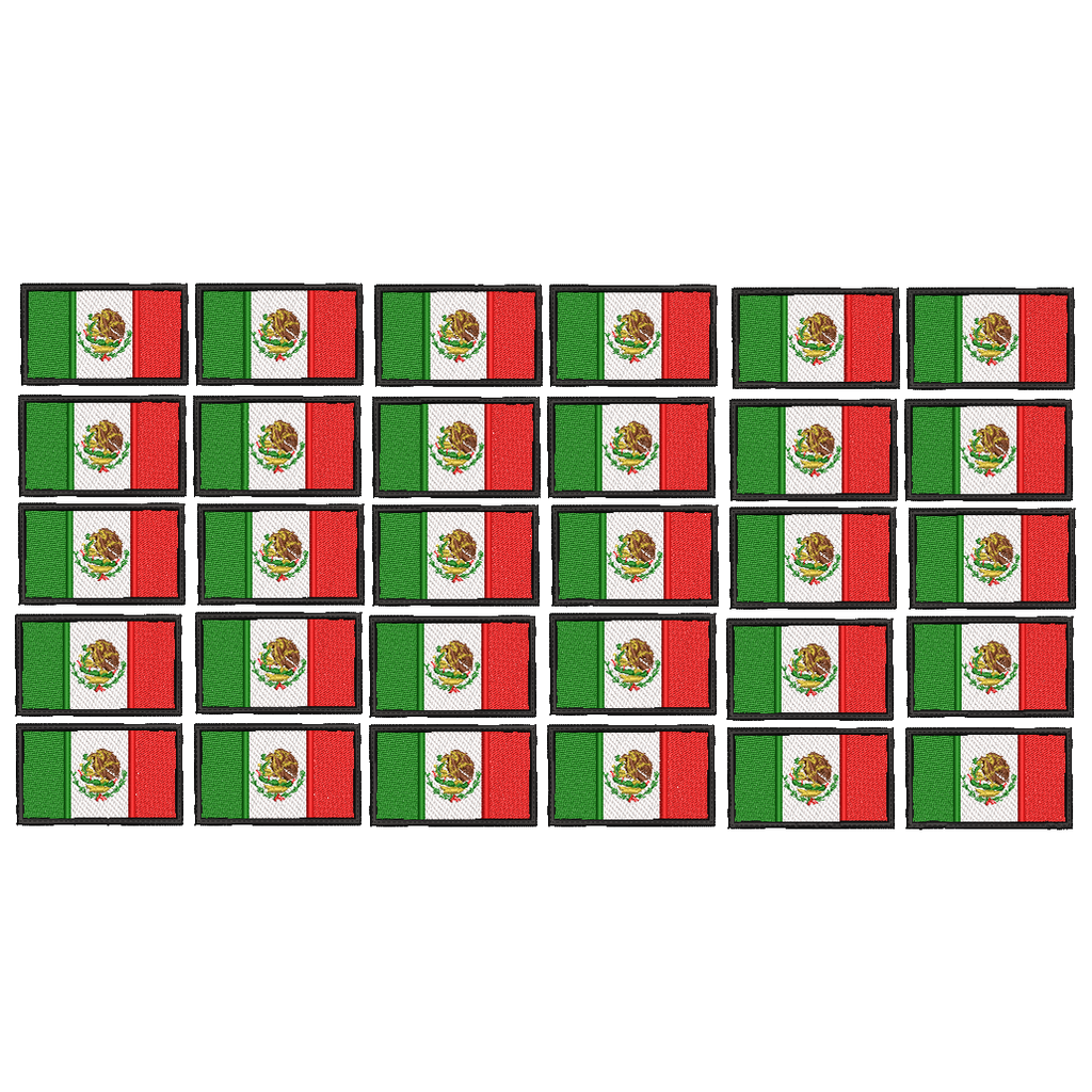 Pack Parches Bordados BANDERA MEXICO