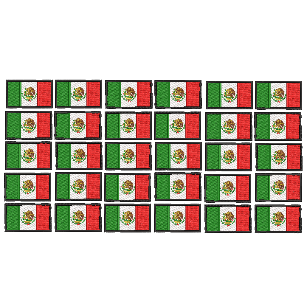 Pack Parches Bordados Mini BANDERA MEXICO