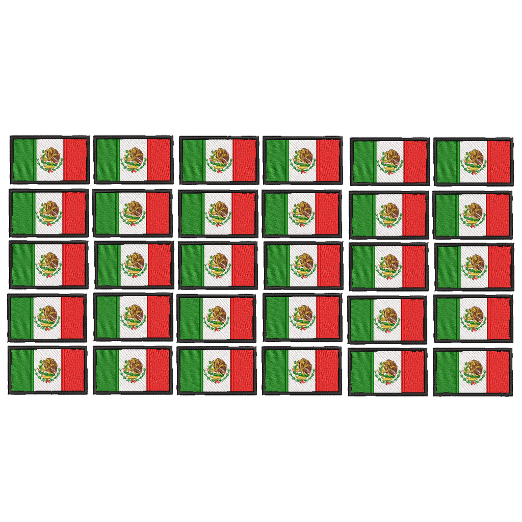 Pack Parches Bordados Mini BANDERA MEXICO