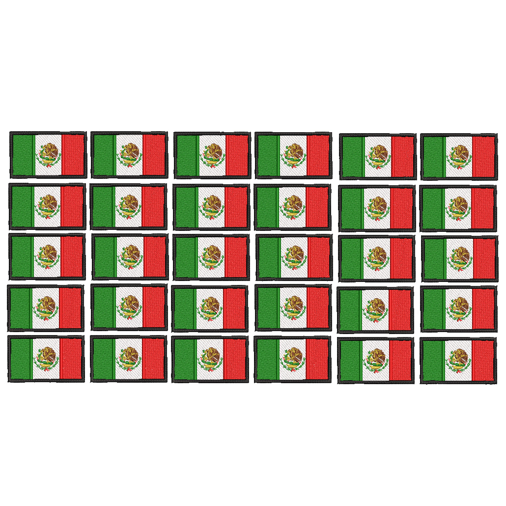 Pack Parches Bordados Mini BANDERA MEXICO