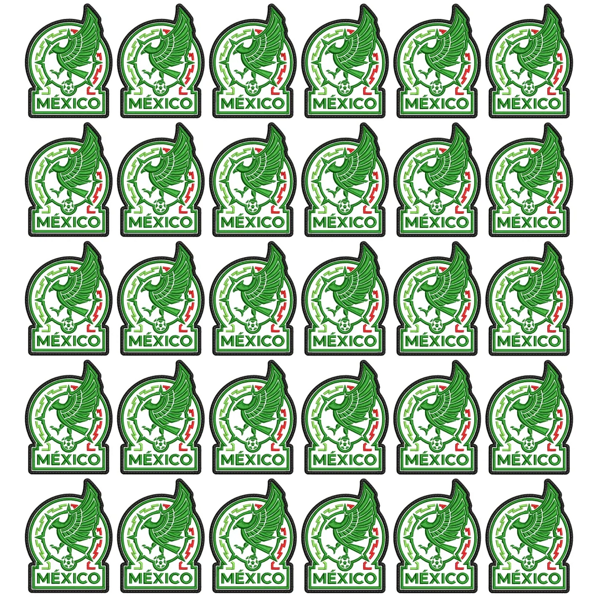 Pack 30 Parches Bordados MEXICO MUNDIAL