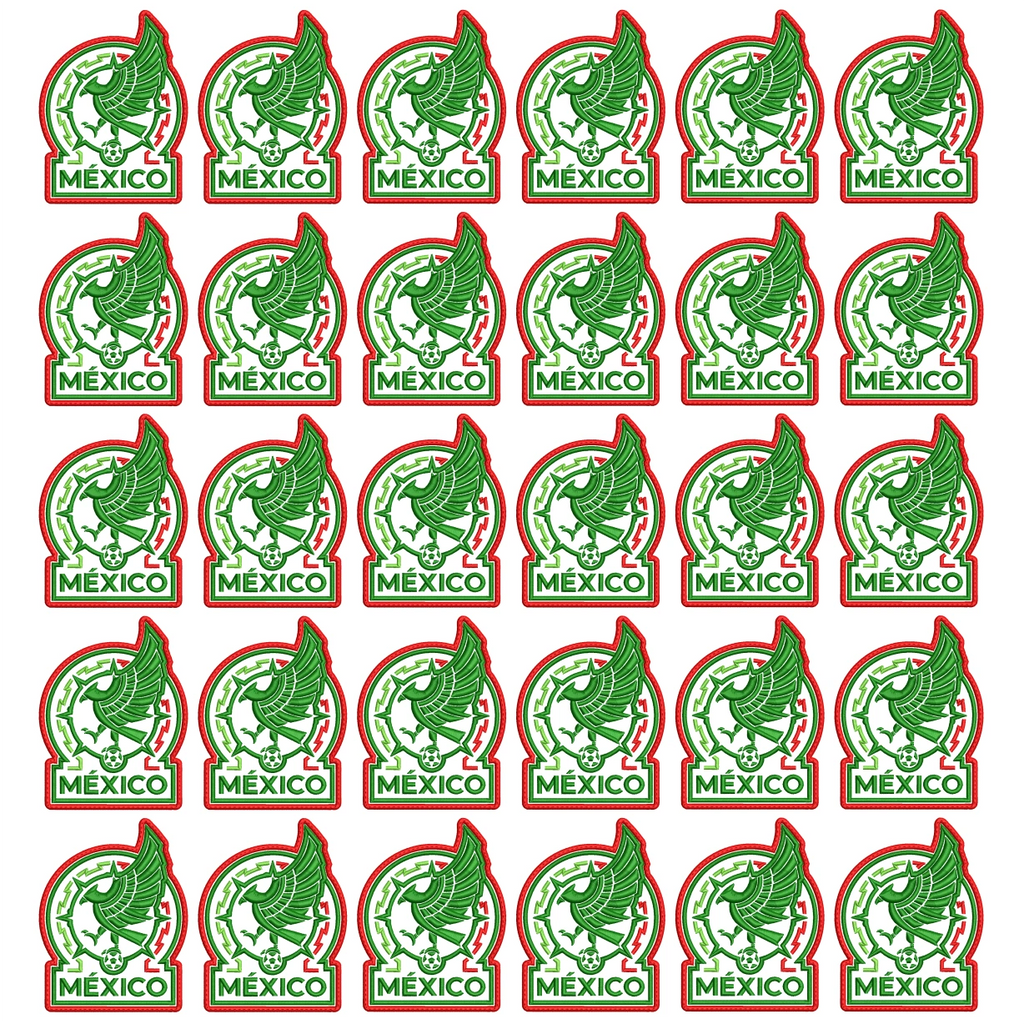 Pack 30 Parches Bordados MEXICO MUNDIAL