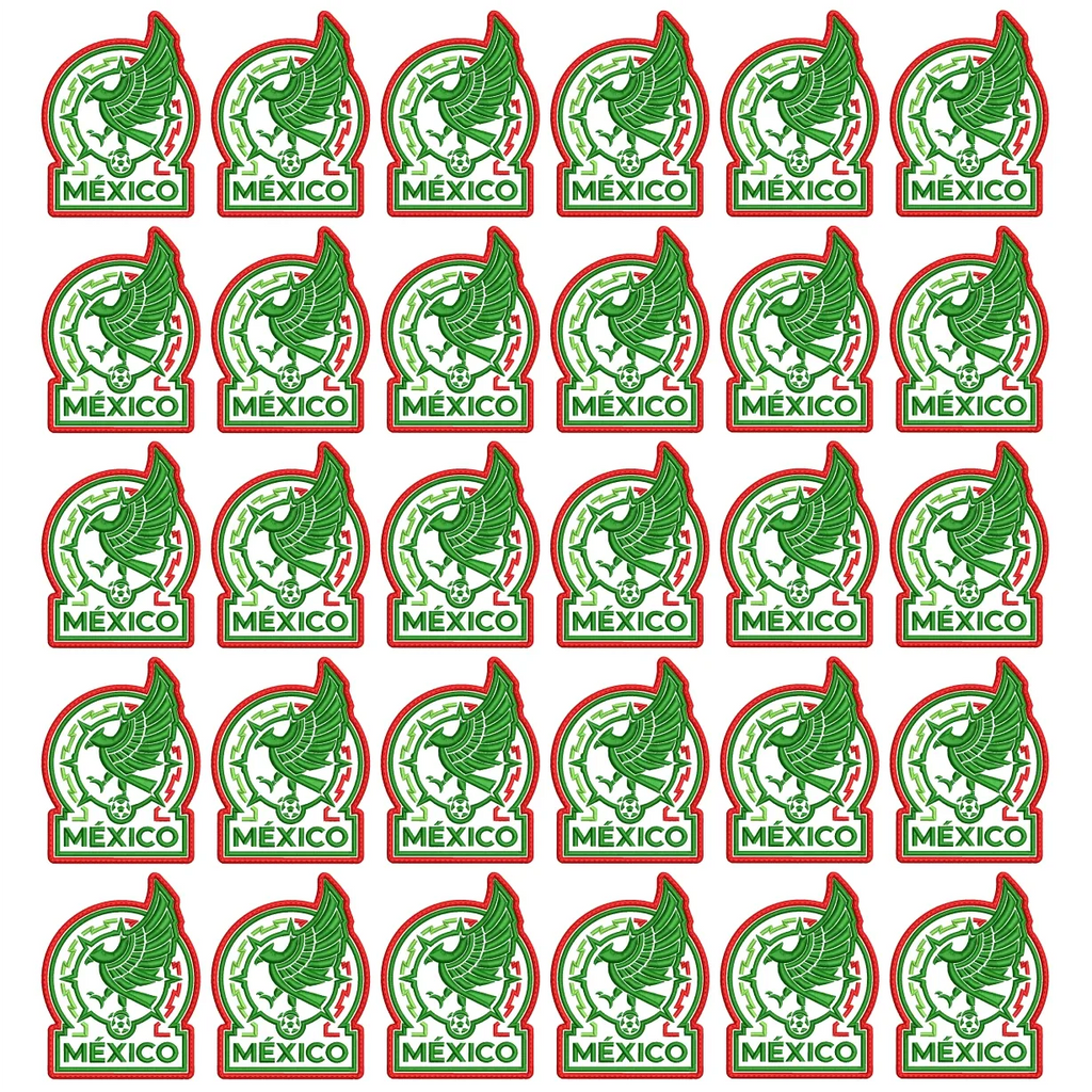 Pack 30 Parches Bordados MEXICO MUNDIAL