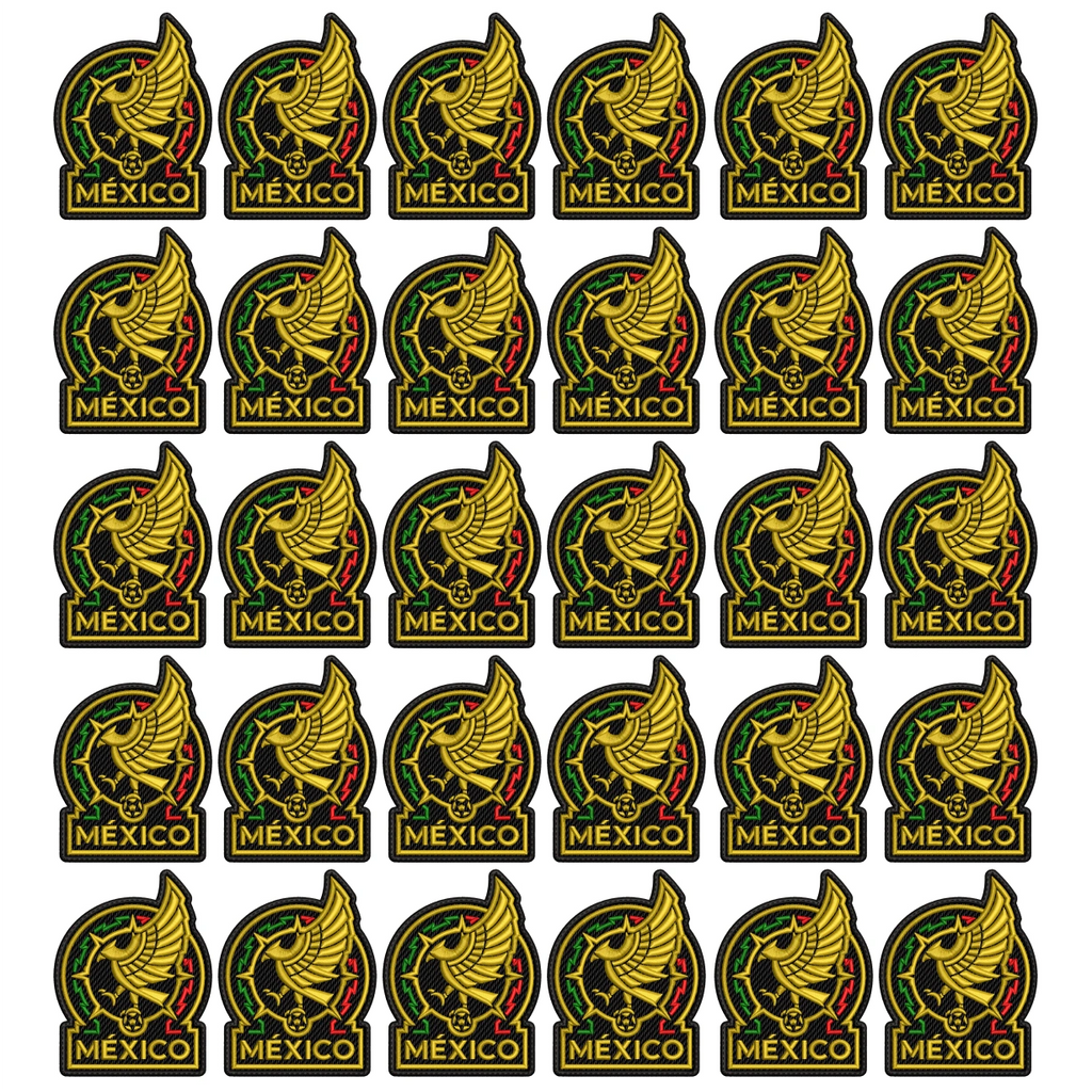 Pack 30 Parches Bordados MEXICO MUNDIAL