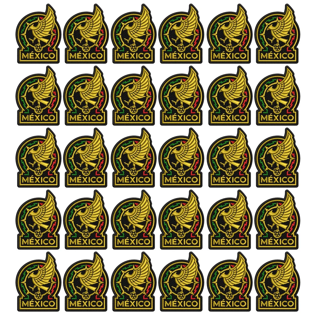 Pack 30 Parches Bordados MEXICO MUNDIAL
