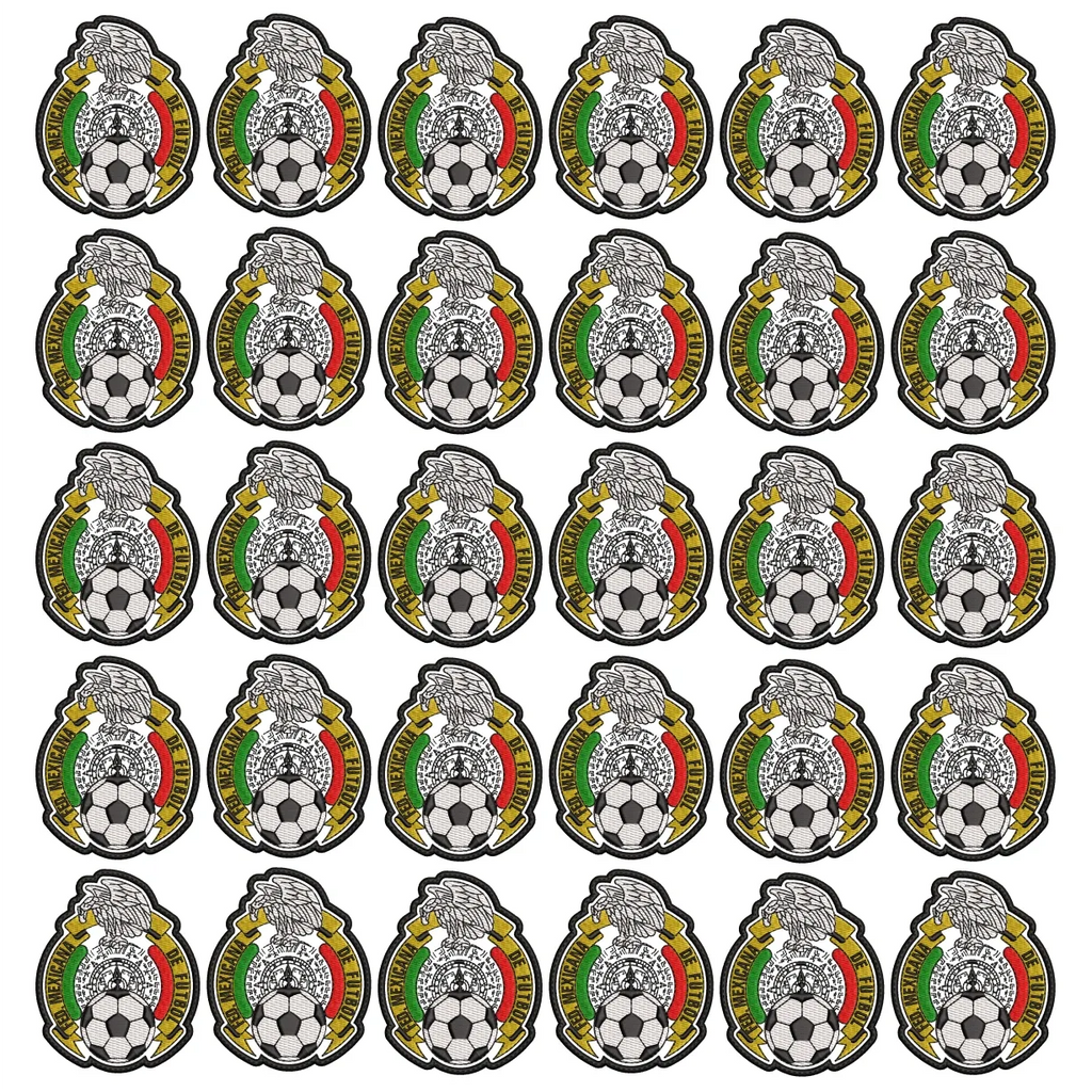 Pack 30 Parches Bordados MEXICO MUNDIAL
