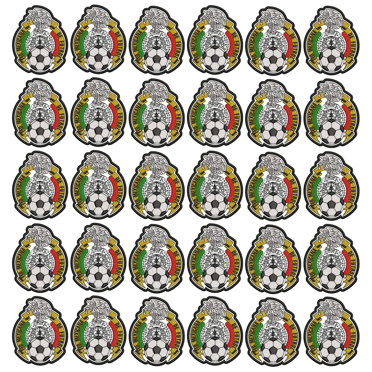 Pack 30 Parches Bordados MEXICO MUNDIAL