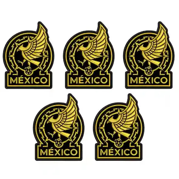 Pack 5 Parches Bordados MEXICO MUNDIAL