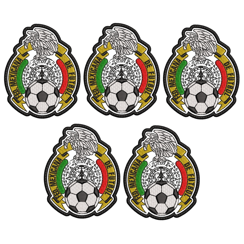 Pack 5 Parches Bordados MEXICO MUNDIAL