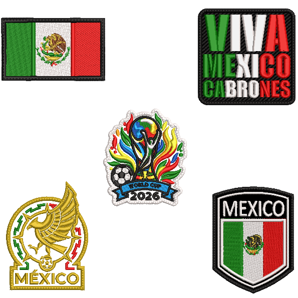Pack Parches Bordados MEXICO MUNDIAL