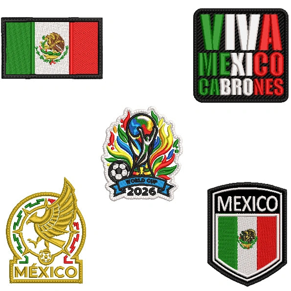 Pack Parches Bordados MEXICO MUNDIAL