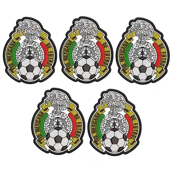 Pack 5 Parches Bordados MEXICO MUNDIAL