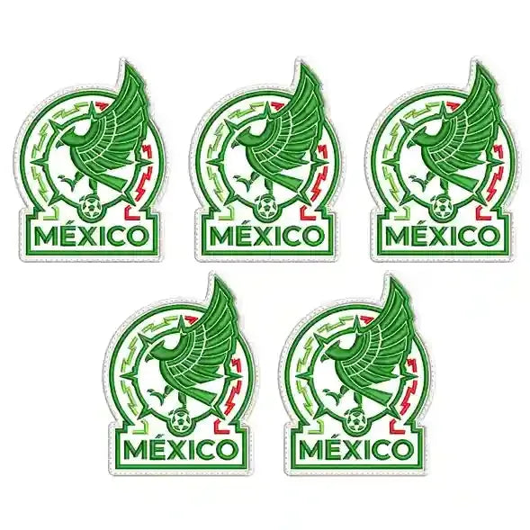 Pack 5 Parches Bordados MEXICO MUNDIAL