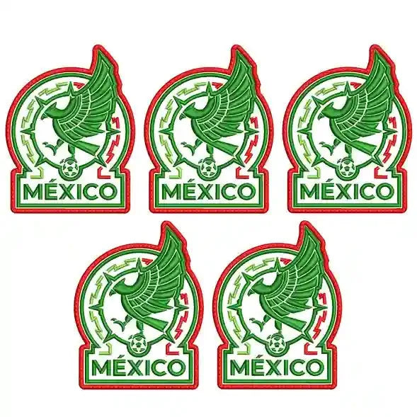 Pack 5 Parches Bordados MEXICO MUNDIAL