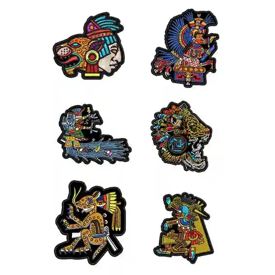 Pack Parches Bordados AZTECA