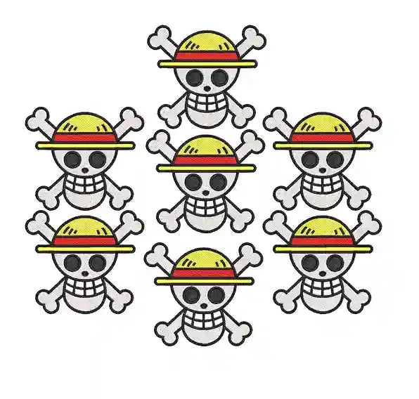 Pack Parches Bordados 7 Luffy ONE PIECE