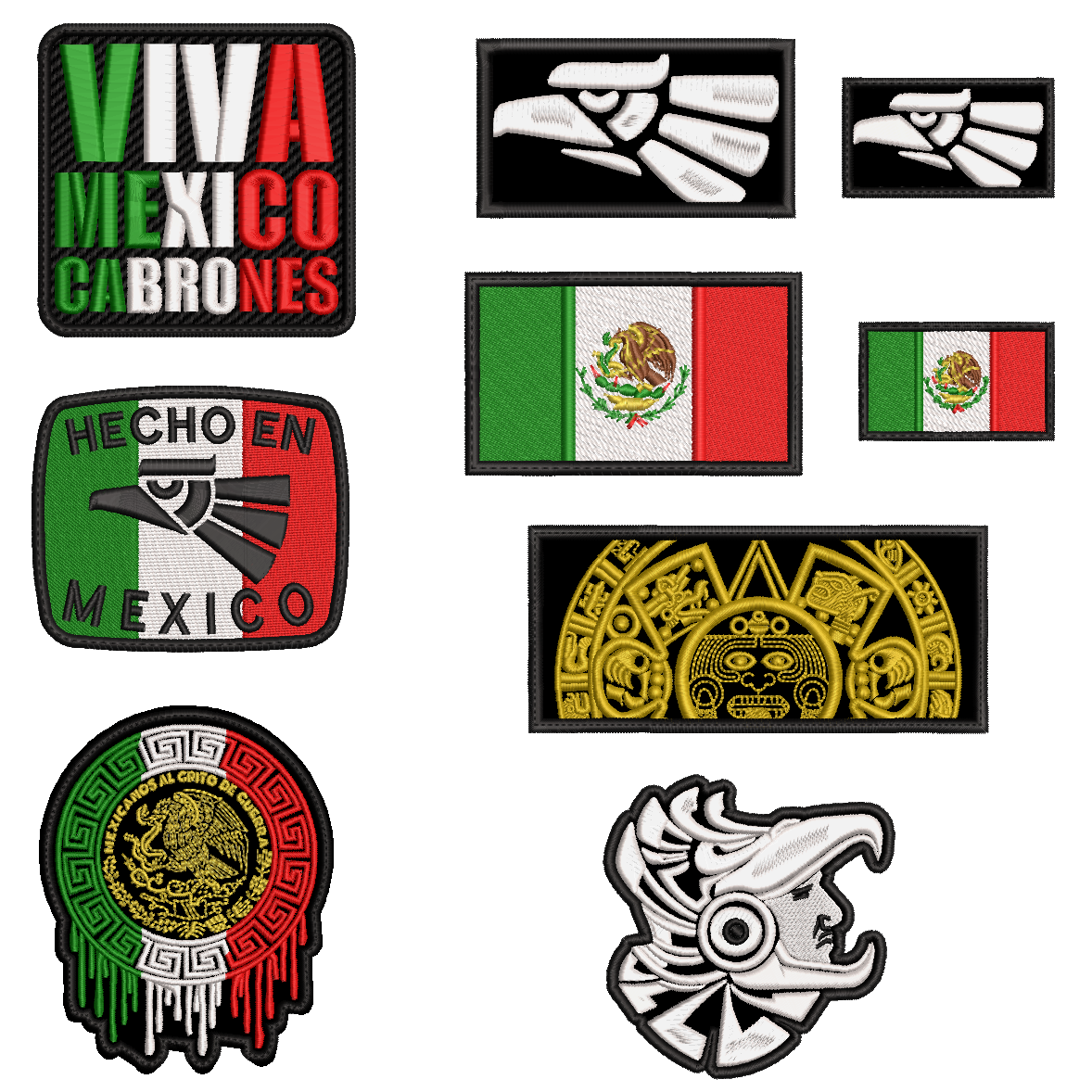 Pack Parches Bordados 100% MEXICANO