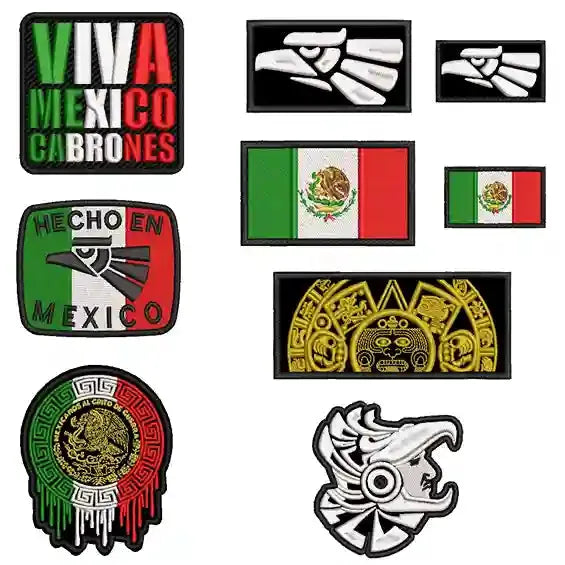 Pack Parches Bordados 100% MEXICANO
