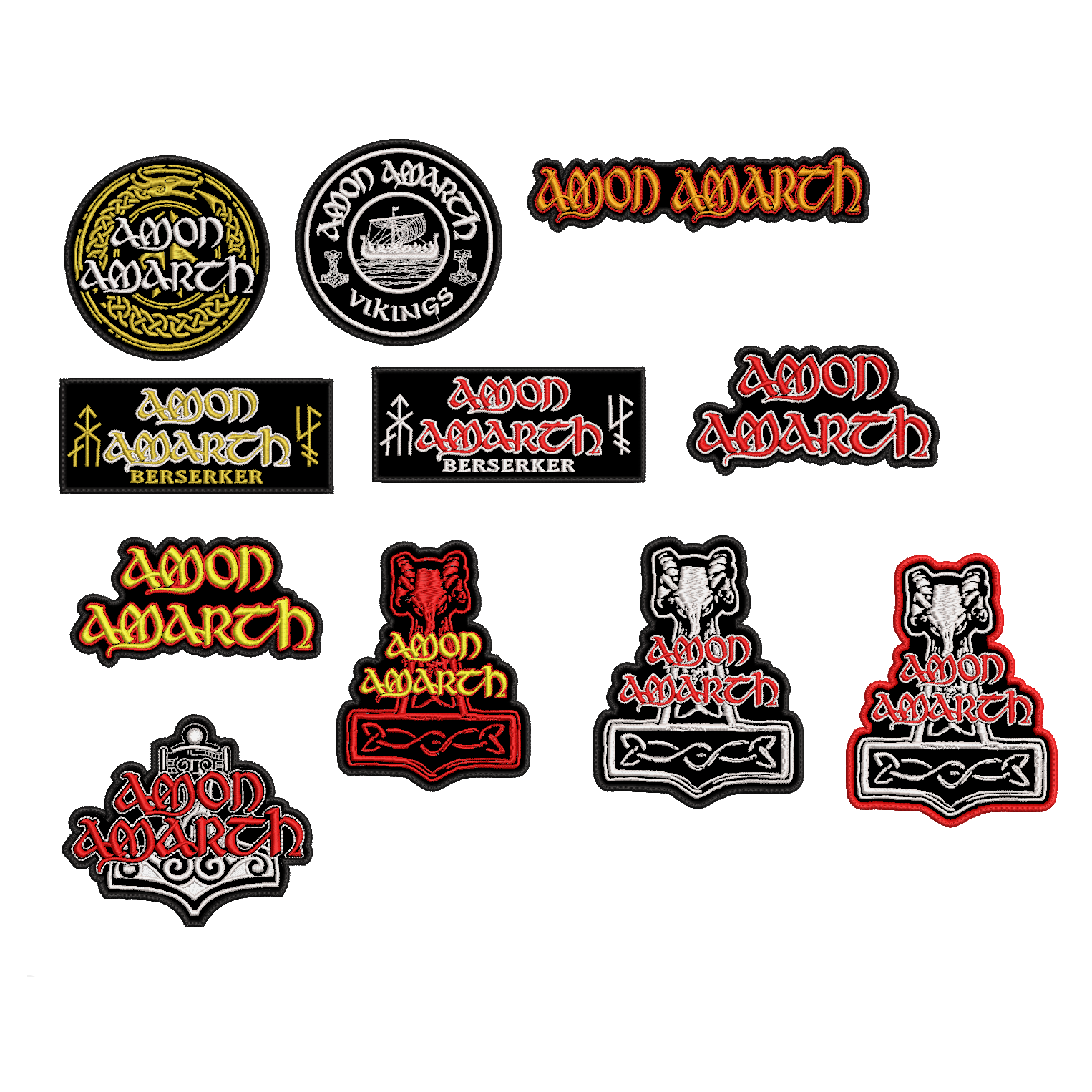 Pack Parches Bordados AMON AMARTH Death Metal