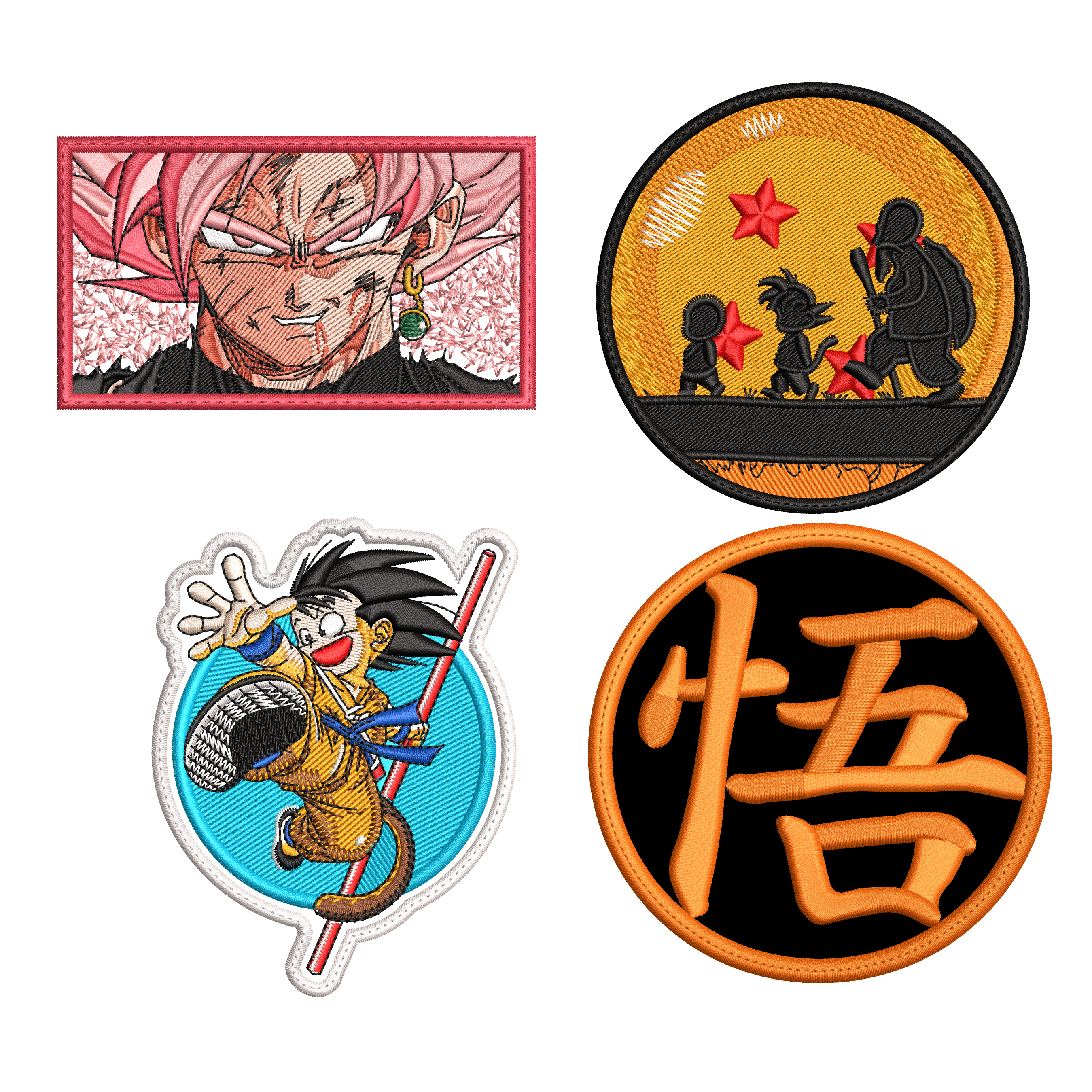 Pack Parches Bordados DRAGON BALL
