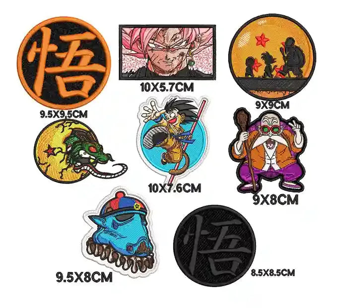 Pack Parches Bordados DRAGON BALL