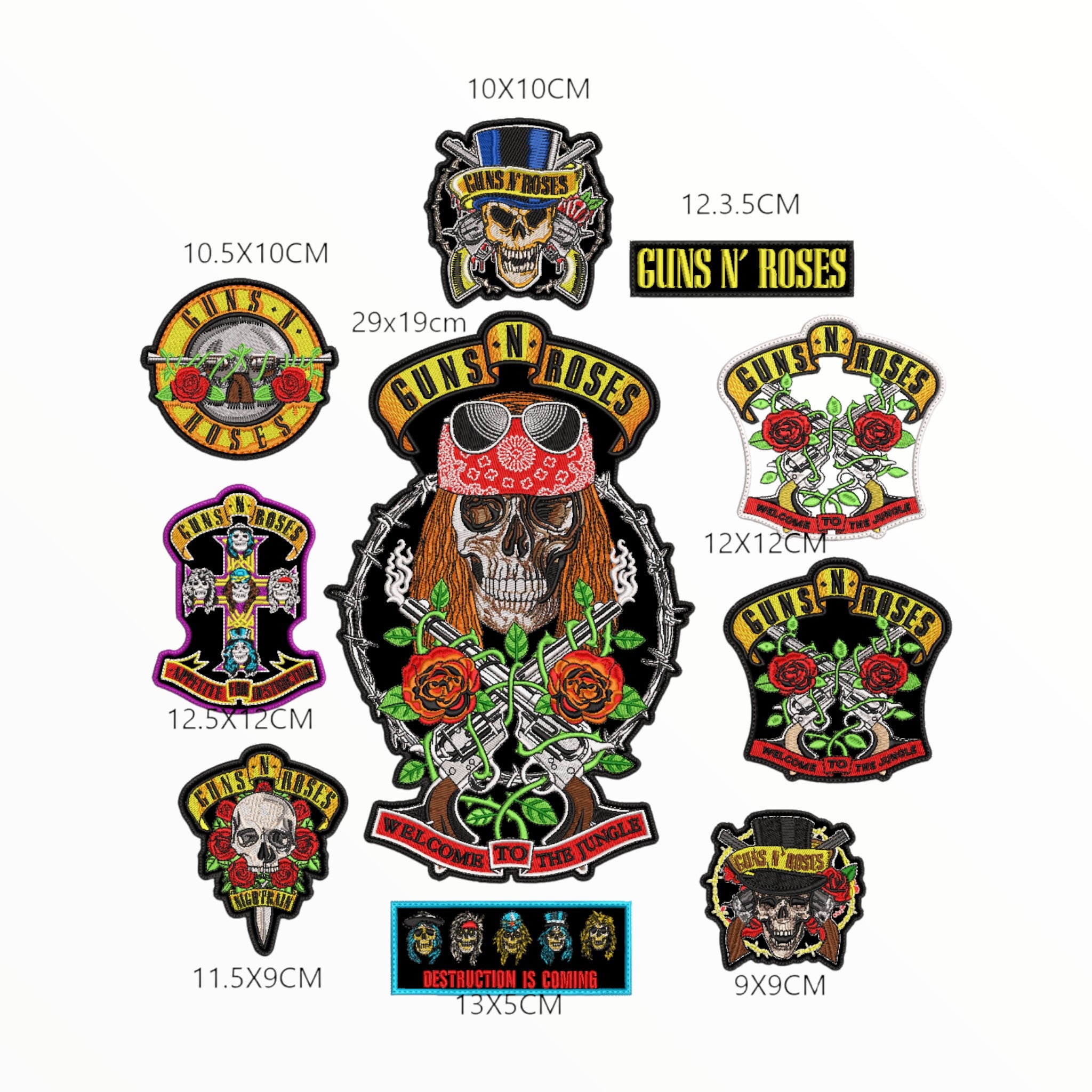 Pack Parches Bordados Guns n Roses
