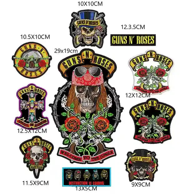 Pack Parches Bordados GUNS N´ ROSES Hard Rock