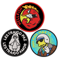 Pack Parches Bordados HELLFISH BURNS NADA PUEDE SALIR MAL