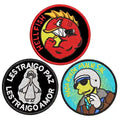 Pack Parches Bordados HELLFISH BURNS NADA PUEDE SALIR MAL