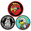 Pack Parches Bordados HELLFISH BURNS NADA PUEDE SALIR MAL
