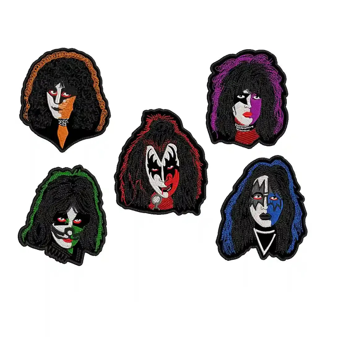 Pack Parches Bordados KISS  Hard Rock