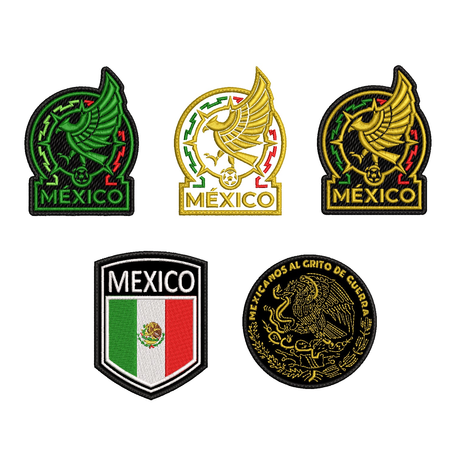 Pack Parches Bordados MEXICO MUNDIAL 5