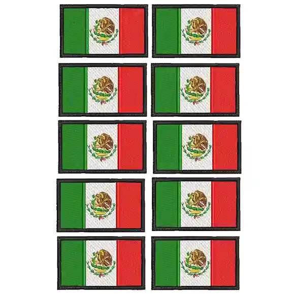 Pack Parches Bordados Mini BANDERA MEXICO