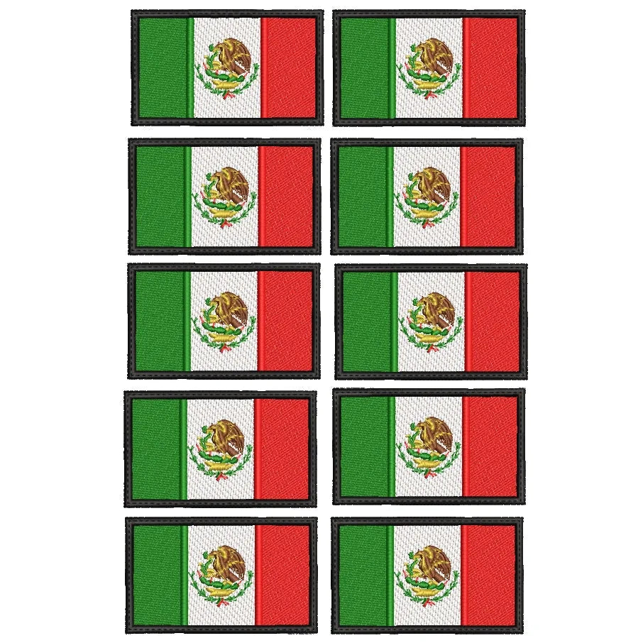 Pack Parches Bordados BANDERA MEXICO