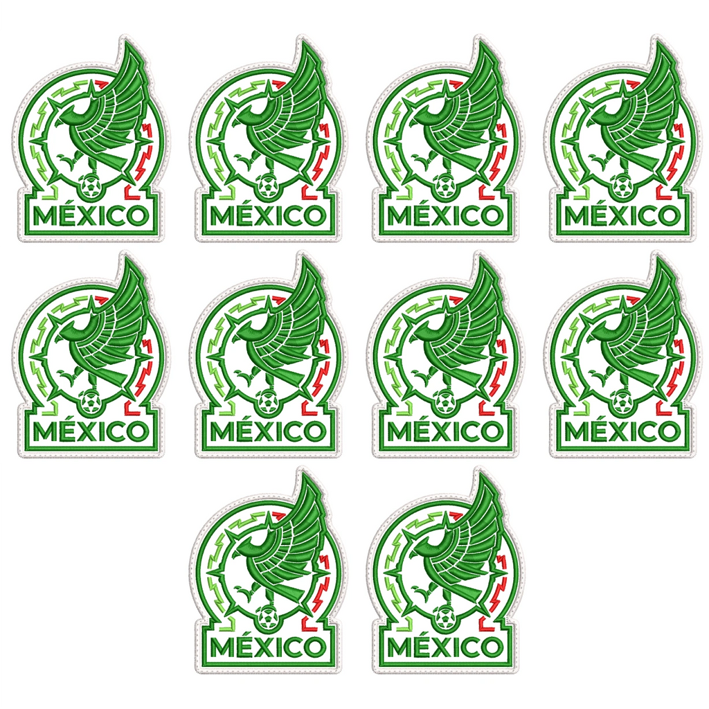 Pack 10 Parches Bordados MEXICO MUNDIAL