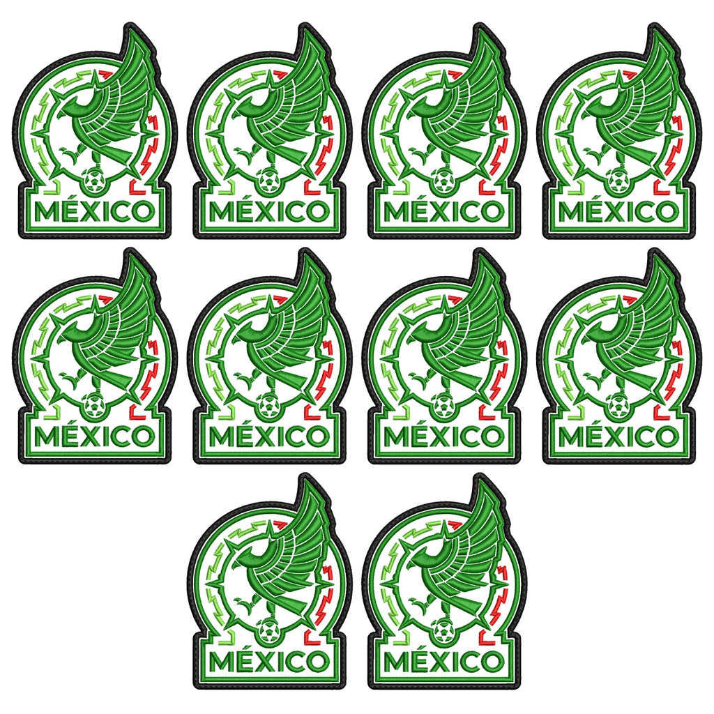 Pack 10 Parches Bordados MEXICO MUNDIAL