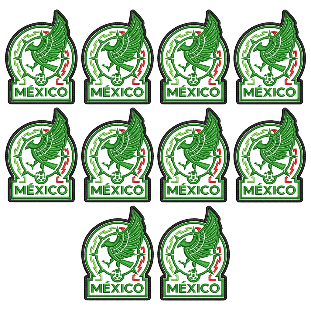 Pack 10 Parches Bordados MEXICO MUNDIAL