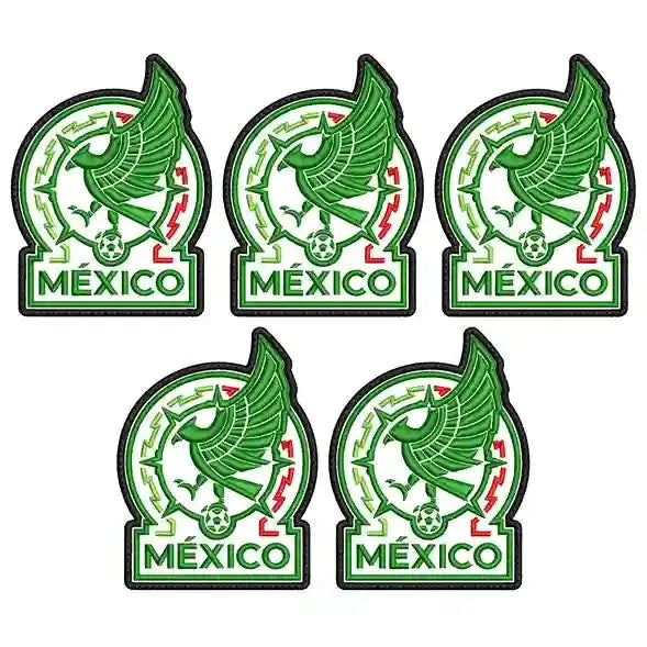 Pack 5 Parches Bordados MEXICO MUNDIAL