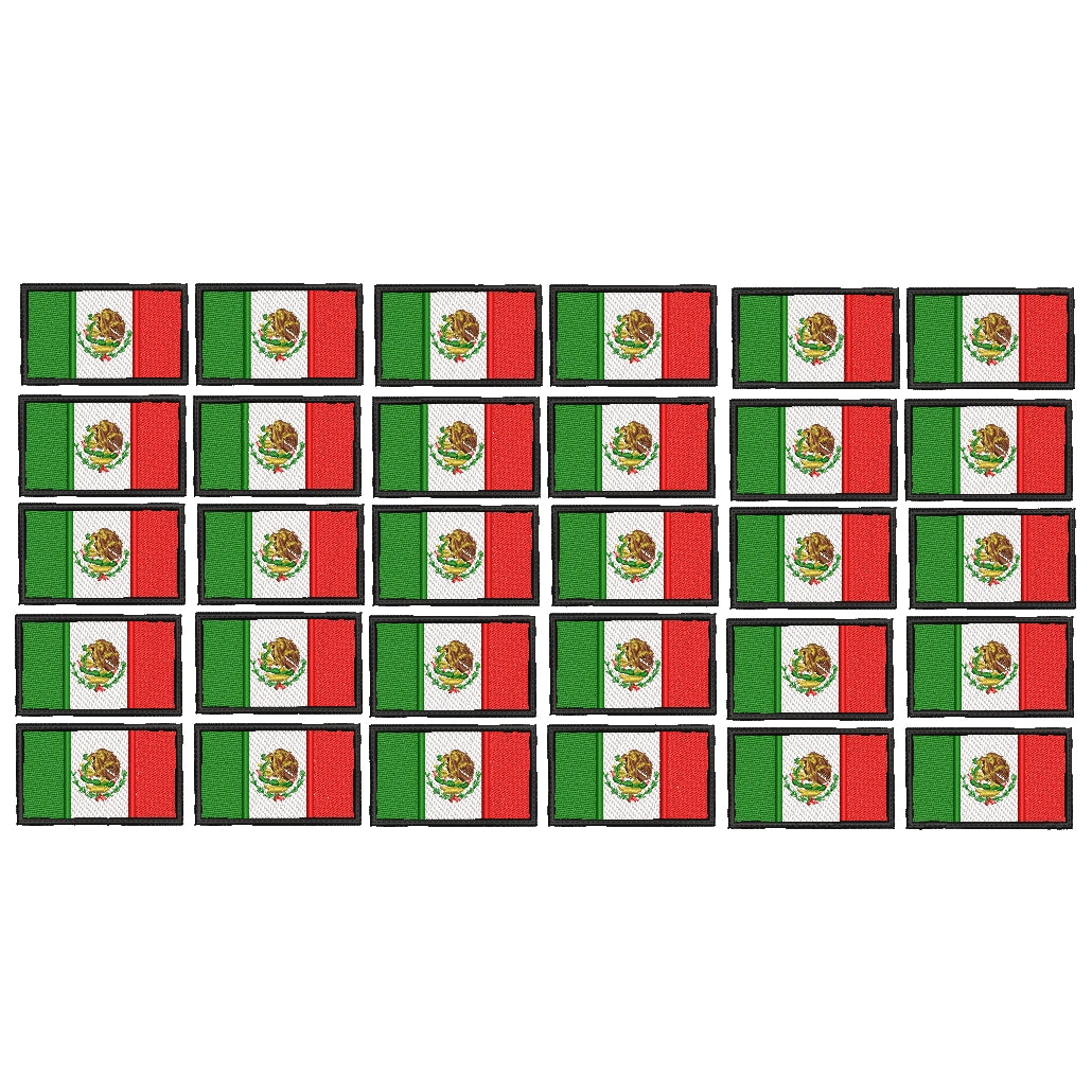 Pack Parches Bordados BANDERA MEXICO