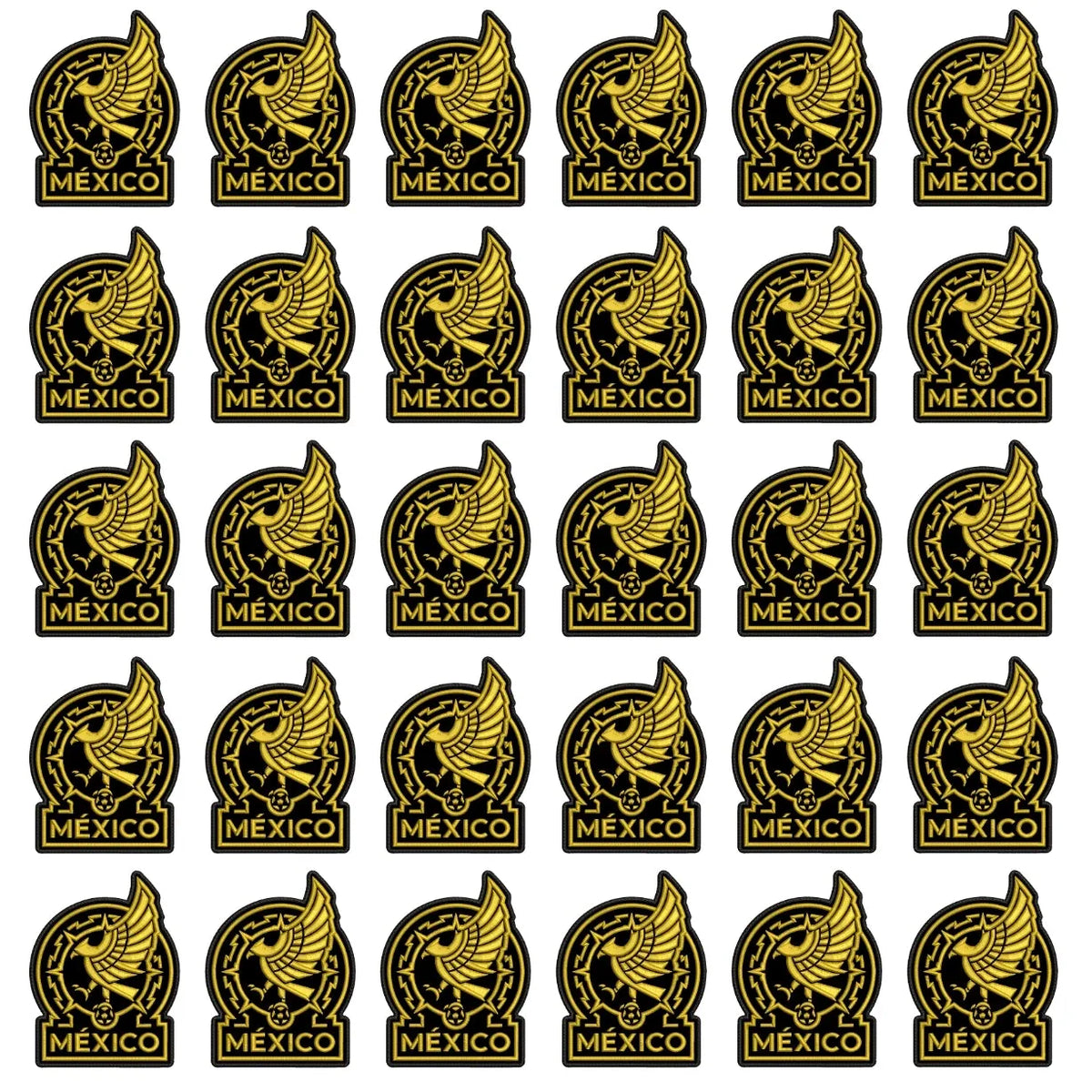 Pack 30 Parches Bordados MEXICO MUNDIAL